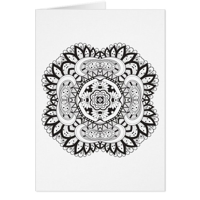 Härliga Deco kvadrerar klotter Hälsningskort (Framsidan)