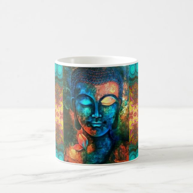 Härliga färgrika Buddha Kaffemugg (Center)