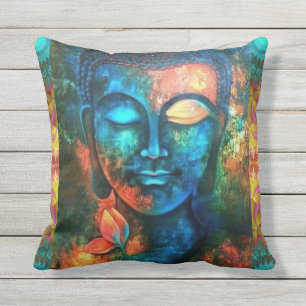 Härliga färgrika Buddha Kudde