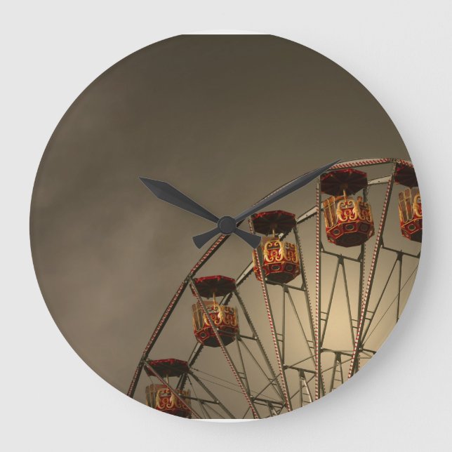 Härliga ferris rullar tar tid på stor klocka (Framsida)