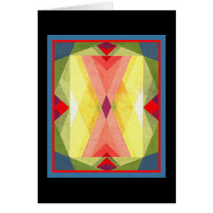 Härliga geometriska mönster - art décokort hälsningskort