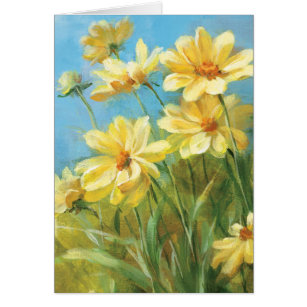 Härliga gula daisy hälsningskort