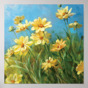 Härliga gula daisy poster