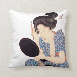 Härliga japanska Geishadesigndekorativ kudde