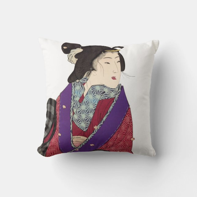 Härliga japanska konstdesigndekorativ kudde (Framsida)