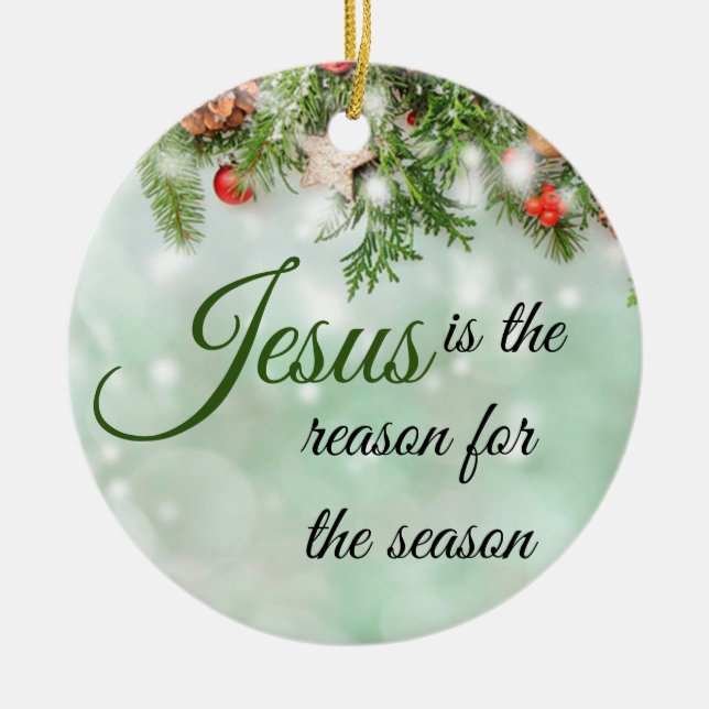 Härliga Jesus är resonera för säsongen Julgransprydnad Keramik (Framsidan)