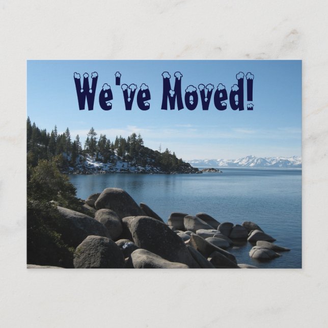 Härliga Lake Tahoe, adressändring Meddelande Vykort (Framsida)