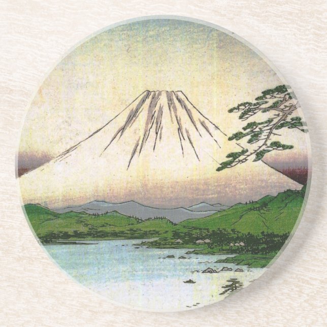 Härliga Mount Fuji i Japan, circa 1800s Underlägg Sandsten (Framsidan)