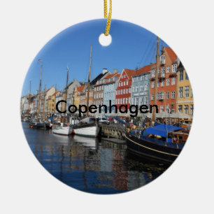 Härliga Nyhavn, Köpenhamn i Danmark Julgransprydnad Keramik