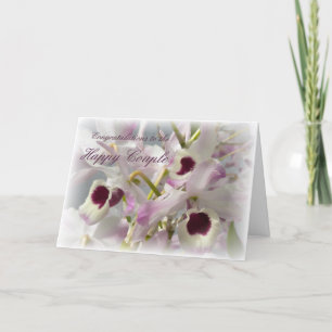 Härliga Orchidsblommor som gifta sig Kort