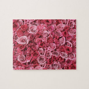 Härliga rosa ros pussel