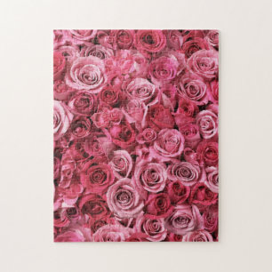 Härliga rosa ros pussel