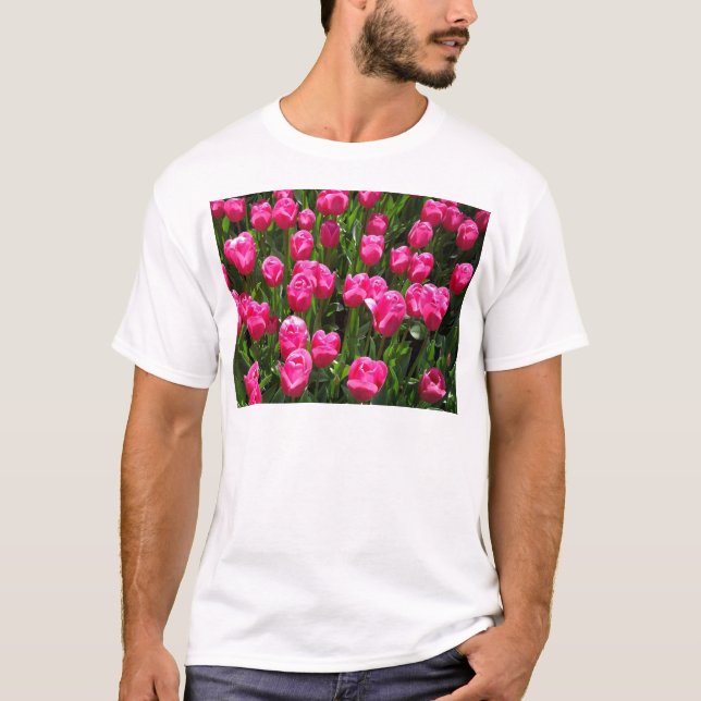 HÄRLIGA ROSA TULPAN T-SHIRT (Framsida)