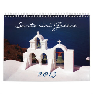 Härliga Santorini Grekland Kalender
