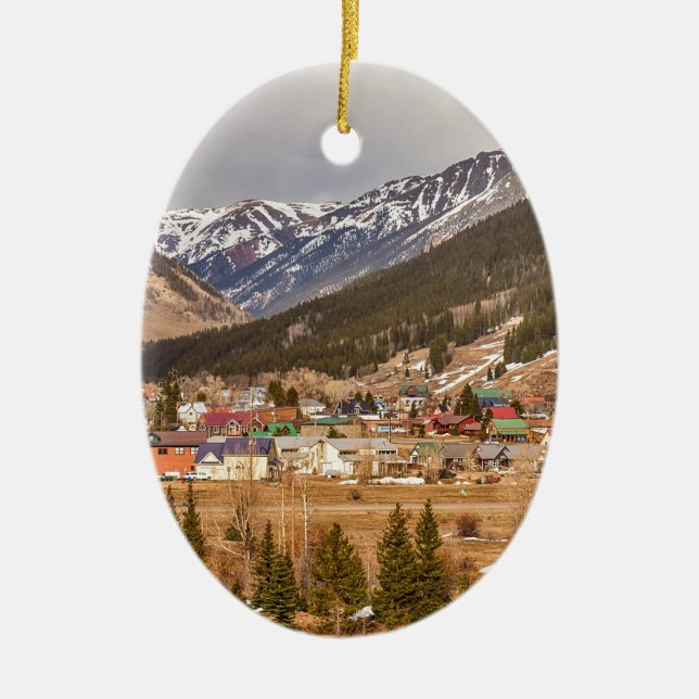 Härliga Silverton Colorado Julgransprydnad Keramik (Framsidan)