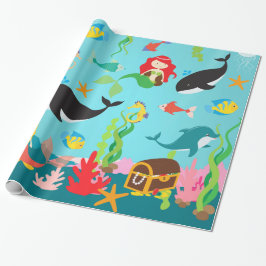 Härliga sjöjungfruar & havsliv (Med. /Lg. Presentpapper