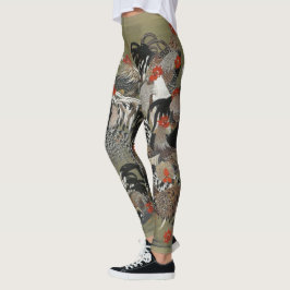 Härliga svart-, vit- och Mång--Färg tuppar Leggings