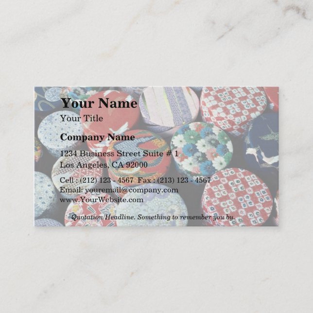 Härliga Teacaddies, Uji, nära Kyoto, Japan Visitkort (Framsida)