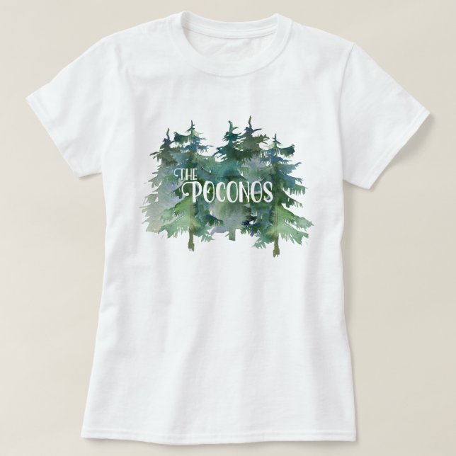 Härliga vattenfärggrästräd med Poconosen Tee Shirt (Design framsida)