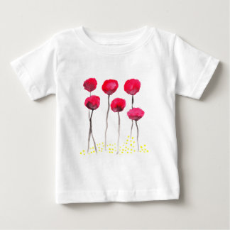 Härliga vattenfärgvallmor t-shirt
