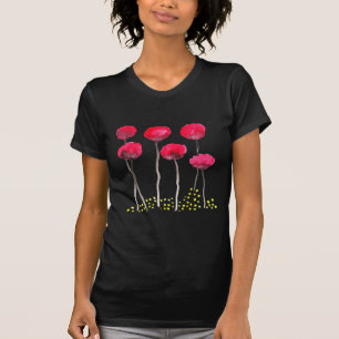 Härliga vattenfärgvallmor tee shirt