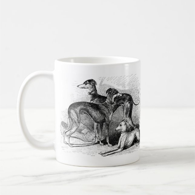 Härliga vinthundar kaffemugg (Vänster)