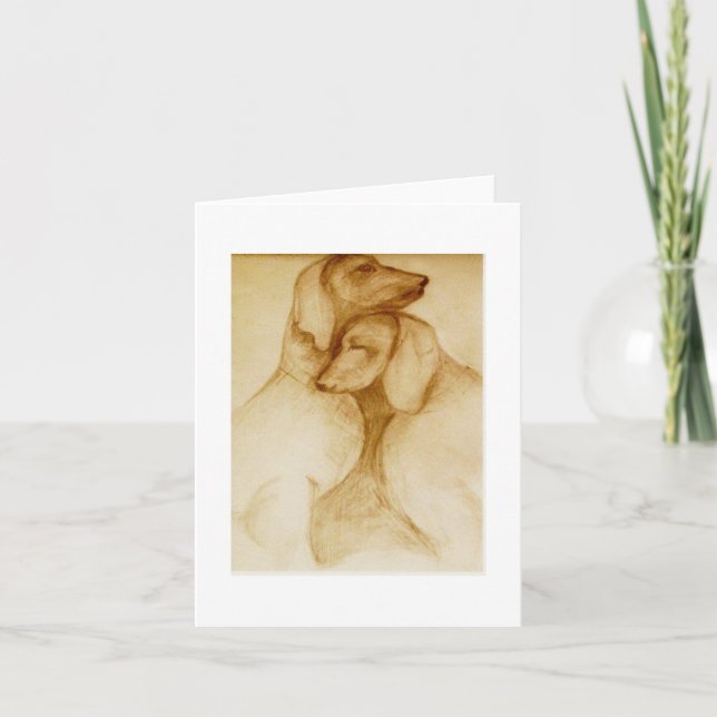 härliga weimariners för weimariners kort (Framsida)