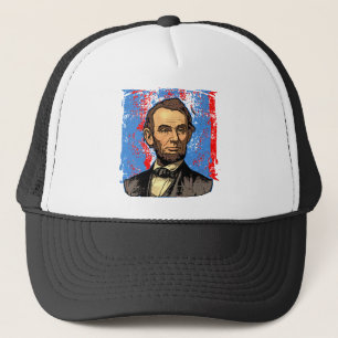 Härligt Abraham Lincoln porträtt Truckerkeps