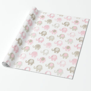 Härligt babyelefantmönster presentpapper