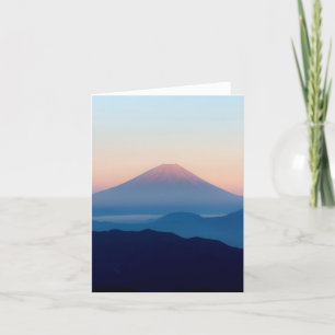 Härligt beskåda Mount Fuji, Japan, soluppgång Kort