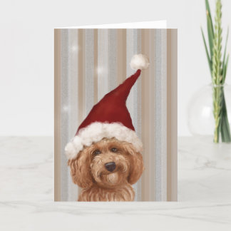 Härligt Christmast specificerat hundmålningkort Helgkort