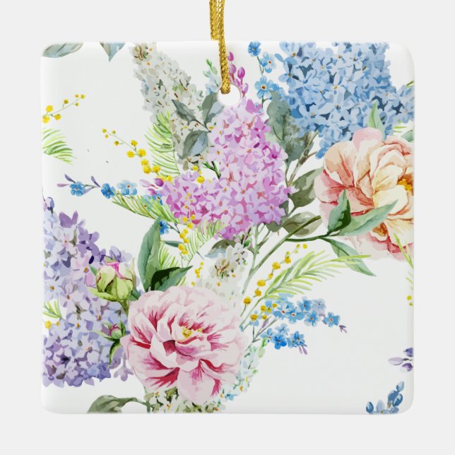 Härligt & eleganten räcka målade den | prydnaden julgransprydnad keramik (Framsida)