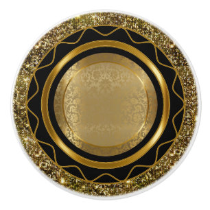 Härligt elegantt guld och svart design knopp