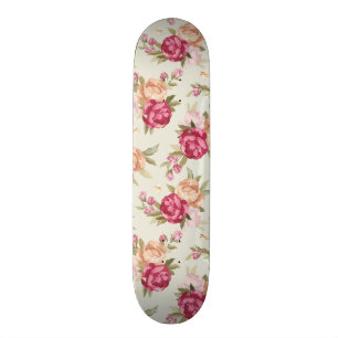 Härligt färgpionmönster på grönt skateboard bräda 19,5 cm