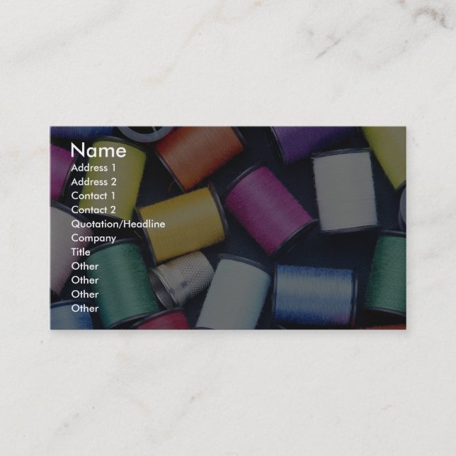 Härligt köar av tråden visitkort (Framsida)