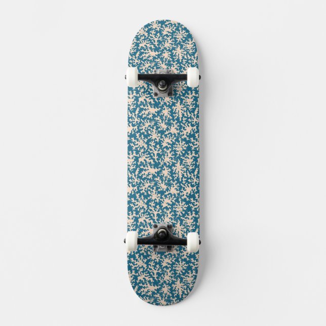 Härligt korallmönster skateboard bräda 20 cm (Framsida)