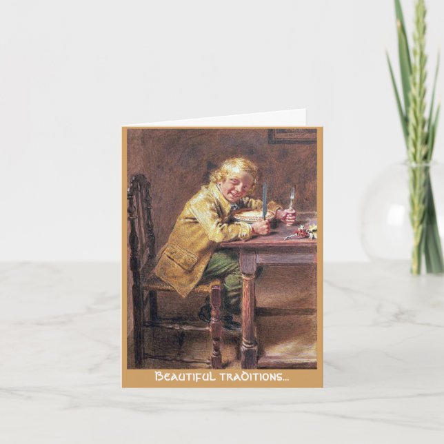 Härligt kort för hälsning för traditionsjulpaj (Framsida)