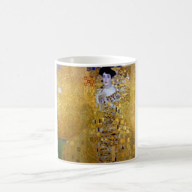 Härligt kvinnan i guld- Gustav Klimt Kaffemugg (Center)