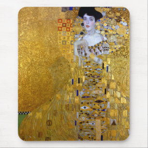 Härligt kvinnan i guld- Gustav Klimt Musmatta