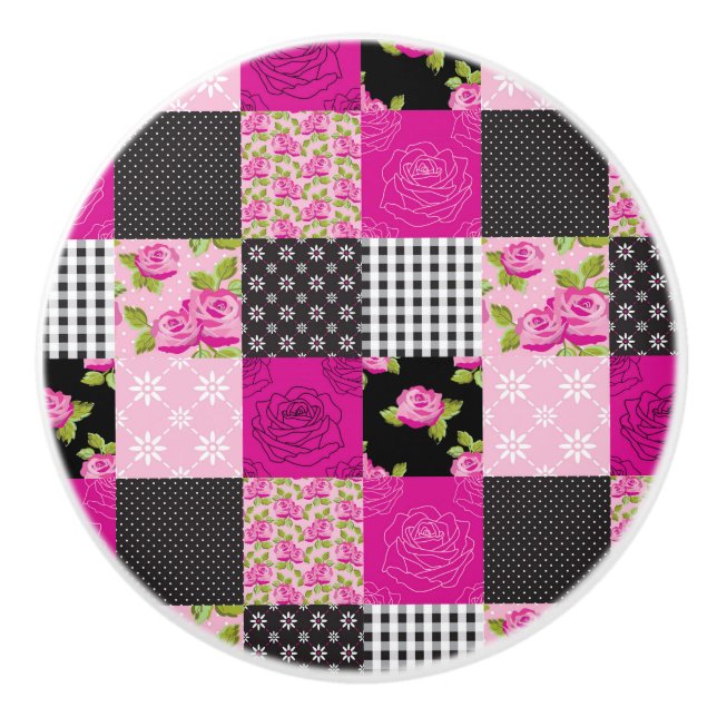 Härligt landPatchworktäcke Knopp (Framsidan)