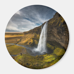 Härligt landskap beskådar av Seljalandsfoss Magnet
