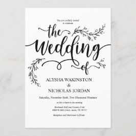 Härligt lantligt bröllopinbjudankort inbjudningar