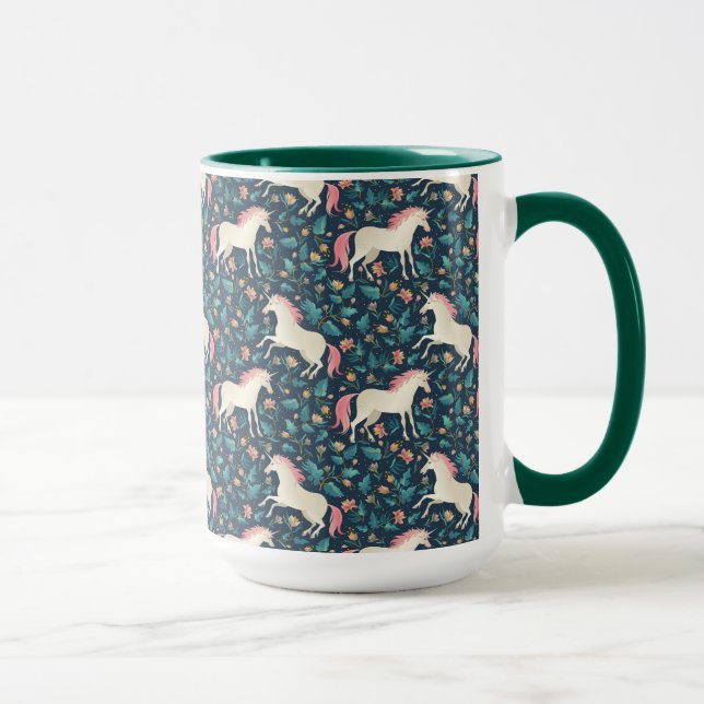 Härligt Magical Unicornmönster Mugg (Höger)