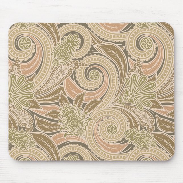 Härligt paisley mönster musmatta (Framsidan)
