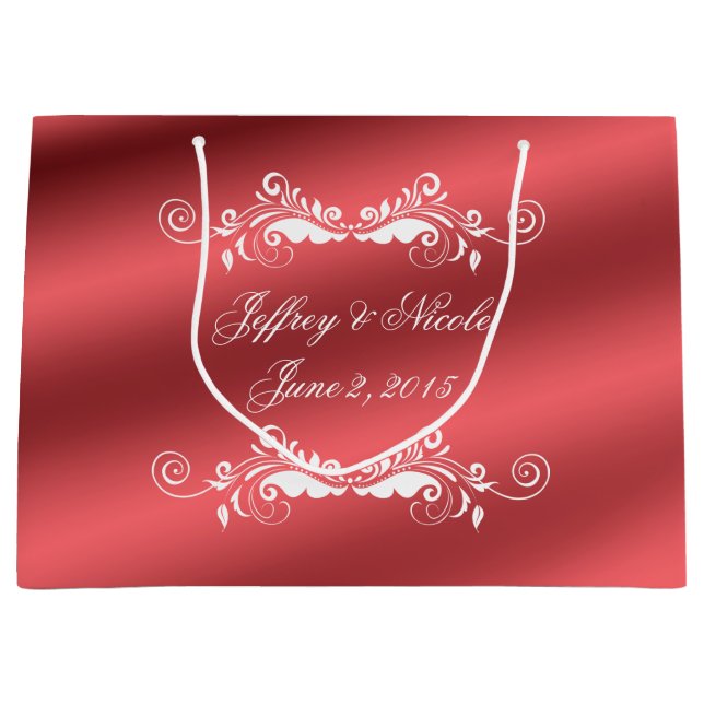 Härligt rosa elegantt satängbröllop (Framsidan)