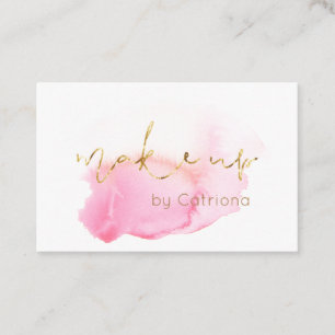 Härligt rosa smink för ★ visitkort