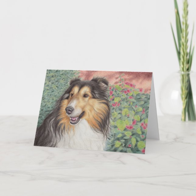 Härligt Sheltie kort (Framsida)