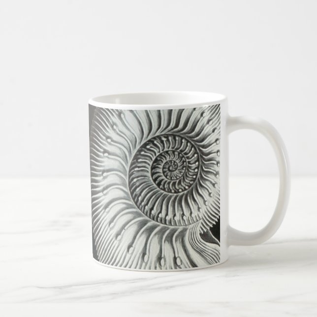 Härligt slut upp ammonitebilddesign kaffemugg (Höger)
