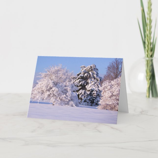 Härligt snöplatsfoto kort (Framsida)