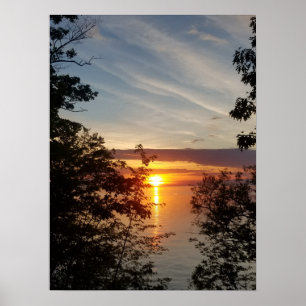 Härligt solnedgångfoto poster